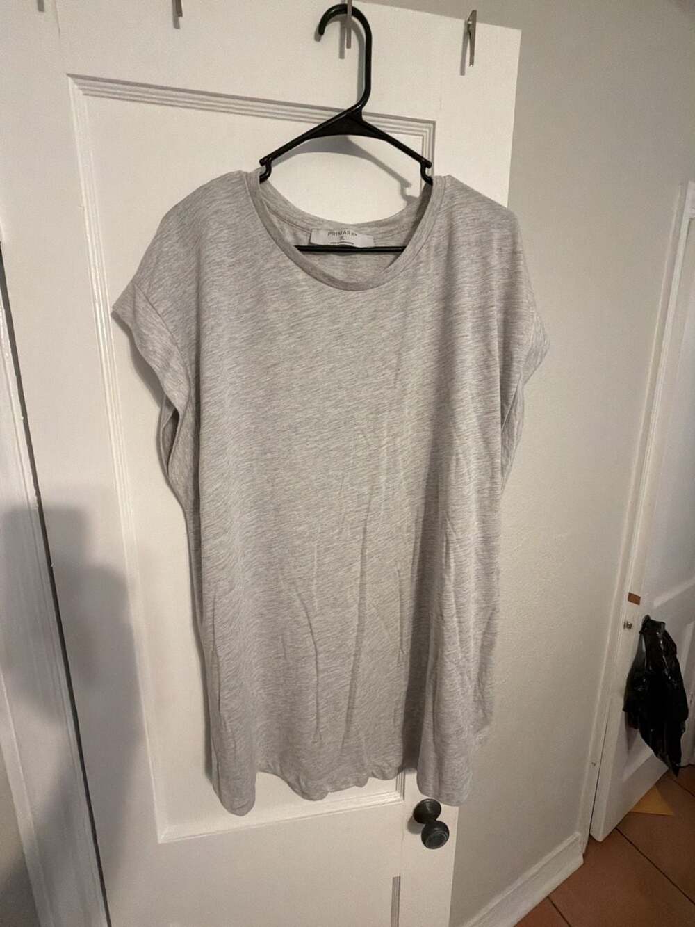 Primark Heather Gray Extended Shoulder T-Shirt Dress Size XL